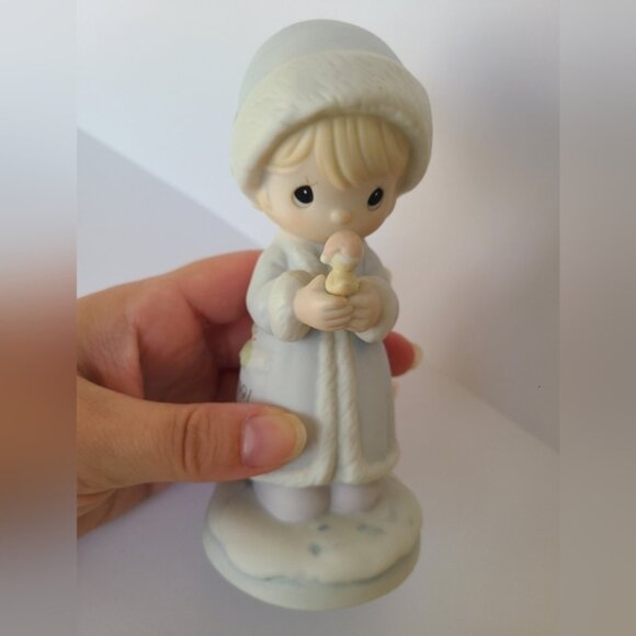 Vintage 90s Precious Moments May Your Christmas Be Merry Collectible Figurine - Picture 8 of 8